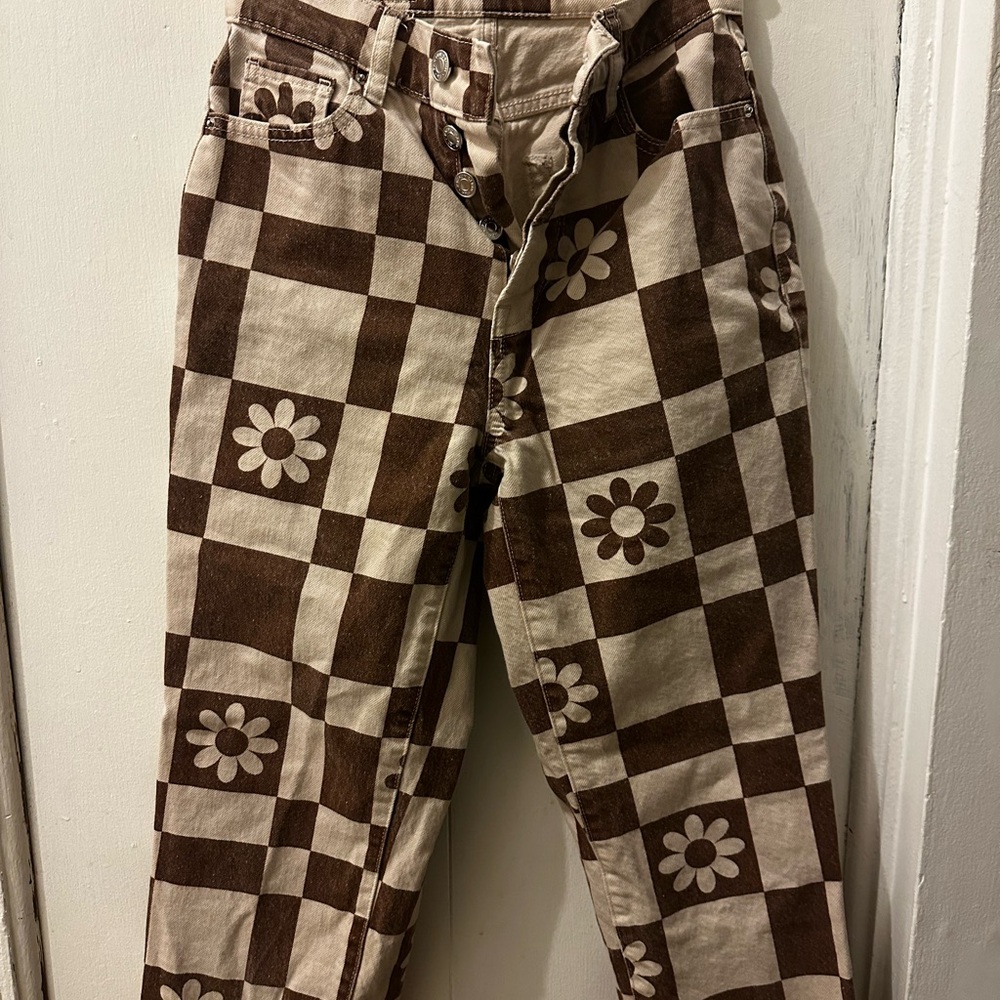 PacSun Tan and Brown Striped Pants